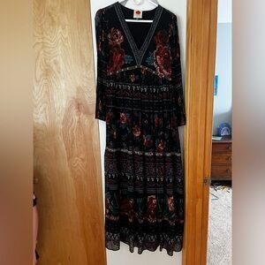 Farm Rio long sleeved maxi dress